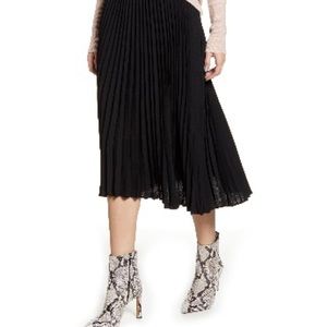 Halogen pleated midi skirt